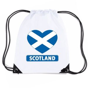 Schotland hart vlag nylon rugzak wit