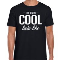 This is what Cool looks like fun tekst t-shirt zwart heren - thumbnail