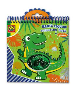 SES Creative Magic pailletten kleurboek (blauw/groen) kleurboek 00116