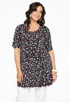 Yoek Tuniek wide bottom BELLIS | Zwart | Maat 54/56