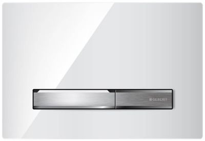 Geberit Sigma 50 bedieningspaneel glans wit/chroom voor Sigma reservoirs 8cm (UP720) en 12cm (UP320)