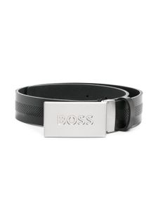 BOSS Kidswear ceinture à logo embossé - Noir