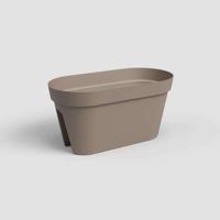 ARTEVASI Plantenbak voor balkon Capri - 30 x 60 x H 30 cm - 26.8 L - Taupegrijs