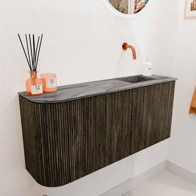 Toiletmeubel Mondiaz Joya Dlux | 91.6 cm | Meubelkleur Shadow | Faye wastafel Sombra Wasbak Rechts | Zonder kraangat(en)