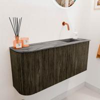 Toiletmeubel Mondiaz Joya Dlux | 91.6 cm | Meubelkleur Shadow | Faye wastafel Sombra Wasbak Rechts | Zonder kraangat(en)