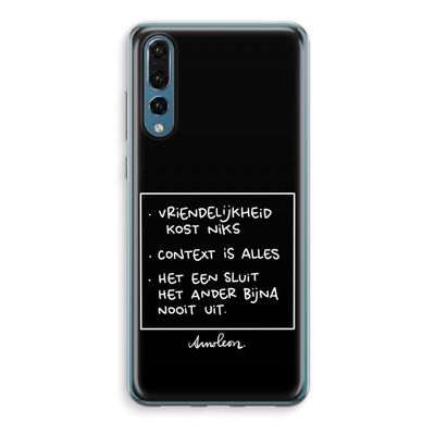 Mijn Motto's: Huawei P20 Pro Transparant Hoesje