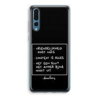 Mijn Motto's: Huawei P20 Pro Transparant Hoesje
