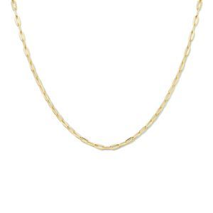 Ketting Paperclip zilver goudkleurig 2,5 mm 40-44 cm
