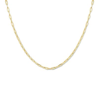 Ketting Paperclip zilver goudkleurig 2,5 mm 40-44 cm
