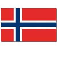 Vlag van Noorwegen - 90 x 150 cm - feestartikelen - landen thema - supporters - versiering