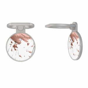 Zilveren telefoon ring houder - Marble splash