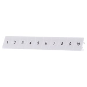 ZB 6,lgs:1-10  - Label for terminal block 6,2mm white ZB 6,lgs:1-10