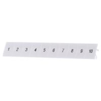 ZB 6,lgs:1-10  - Label for terminal block 6,2mm white ZB 6,lgs:1-10