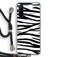 Zebra pattern: OnePlus Nord CE 5G Transparant Hoesje met koord