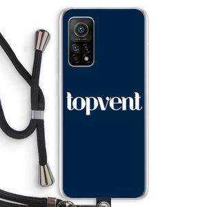 Topvent Navy: Xiaomi Mi 10T 5G Transparant Hoesje met koord