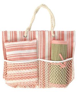 Strandtas met strandmat en kussen