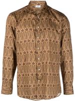 ETRO chemise en coton à imprimé cachemire - Marron