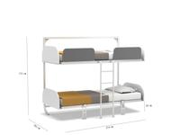 Opklap stapelbed Simply 90 x 200 cm