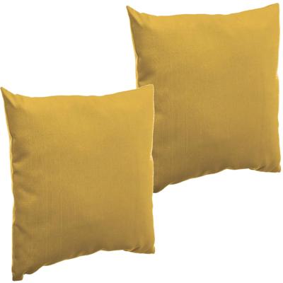 Hesperide Sierkussen - Set van 4x stuks - binnen/ buiten bank - geel - 40 x 10 cm