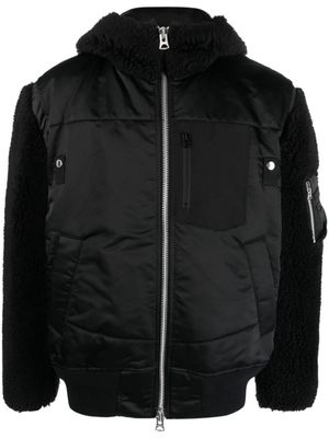 sacai veste zippée à capuche - Noir