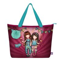 Handtas Gorjuss Fireworks Kastanjebruin (41.5 x 30 x 13 cm)