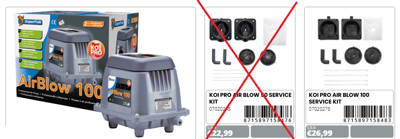 Koi Pro Air Blow 100 servicekit