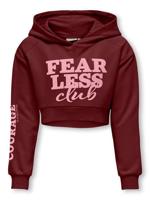 Kids ONLY winter hoodie meisjes - rood - KogDiana - cropped fit