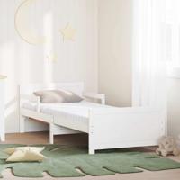 Bedframe met matras met hoofdeinde Wit 80 x 200 cm