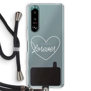 Forever heart pastel: Sony Xperia 5 III Transparant Hoesje met koord