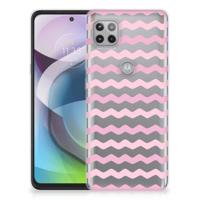 Motorola Moto G 5G | TPU bumper | Waves Roze