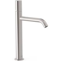 Wastafelkraan Tres Study | Opbouw | Mengkraan | Hoog model | 1-knop | Rond | RVS look