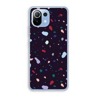 Dark Rounded Terrazzo: Xiaomi Mi 11 Lite Transparant Hoesje