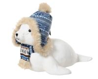 Kerst zeehond polyester 50 cm creme