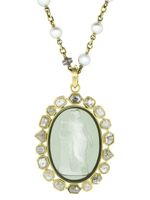 Sylva & Cie pendentif Venetian Glass Cameo en or 18ct à diamants