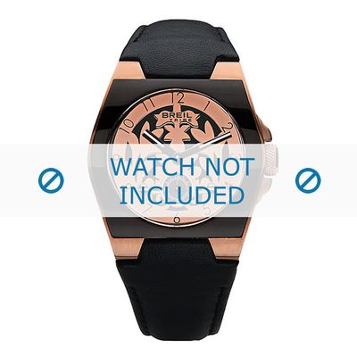 Breil horlogeband TW0532 Leder Zwart