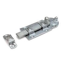 Rolschuif - staal verzinkt - zilver - 5,6 x 14 cm - deurgrendel poortslot - deurbeveiliging - poorts