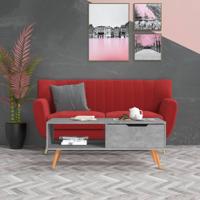 Salontafel 100x49,5x43 cm bewerkt hout betongrijs