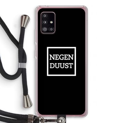 Negenduust black: Samsung Galaxy A51 5G Transparant Hoesje met koord