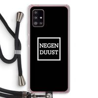 Negenduust black: Samsung Galaxy A51 5G Transparant Hoesje met koord