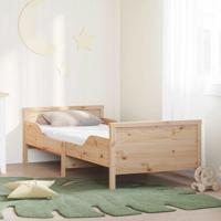 Bedframe met matras Bruin 80 x 200 cm Massief grenenhout