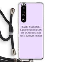 Regenboog: Sony Xperia 1 III Transparant Hoesje met koord