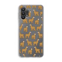 Alpacas: Samsung Galaxy A32 5G Transparant Hoesje