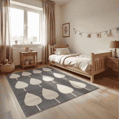Vloerkleed Kids Lovely Leaves Grijs 160x235 Cm Laagpolig Home Collectie - Dekbed-Discounter.nl