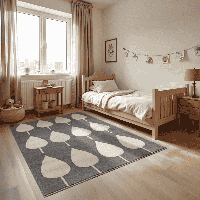 Vloerkleed Kids Lovely Leaves Grijs 160x235 Cm Laagpolig Home Collectie - Dekbed-Discounter.nl