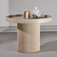 Nohr Ronde Bijzettafel 'Mikos' Travertinlook, 60cm