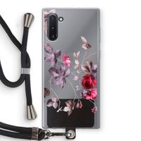 Mooie bloemen: Samsung Galaxy Note 10 Transparant Hoesje met koord