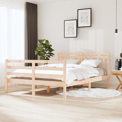 Bedframe massief hout 135x190 cm