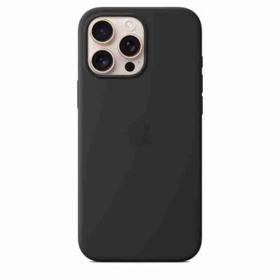 APPLE iPhone 16 Pro Max - Siliconen hoesje met MagSafe - Zwart