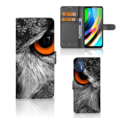 Motorola Moto G9 Plus | Telefoonhoesje | Met pasjeshouder | Uil