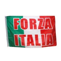 Italiaanse vlaggen met Forza Italia   -